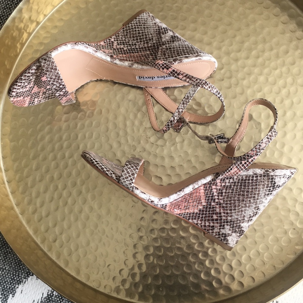 Charles David Snakeskin Wedge